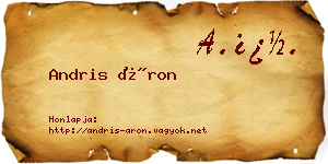 Andris Áron névjegykártya