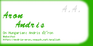 aron andris business card